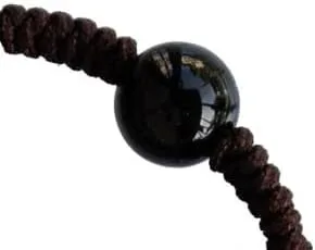 Vista 5 de Sine Cera Pulsera de rosario católico de piedra de ónix negromadera de azufaifo de 1 década, centro de mesa grabado con láser de doble cara