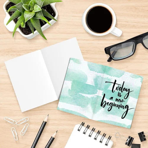 Vista 5 de Deeplay Tarjetas de felicitación motivacionales, 24 paquetes de tarjetas holográficas inspiradoras con citas, tarjetas de mejoramiento