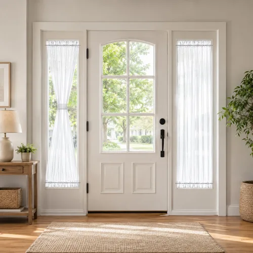 Vista 18 de Aquazolax - Cortinas transparentes para puerta y ventana gris - Cortinas con bolsillo para barra de 25 x 40 pulgadas para puertas de cristal