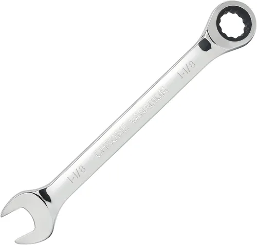 Vista 7 de Llave combinada de trinquete de 1 pulgada SAE 72 dientes, caja de trinquete de 12 puntos, llave inglesa de extremo abierto y herramientas