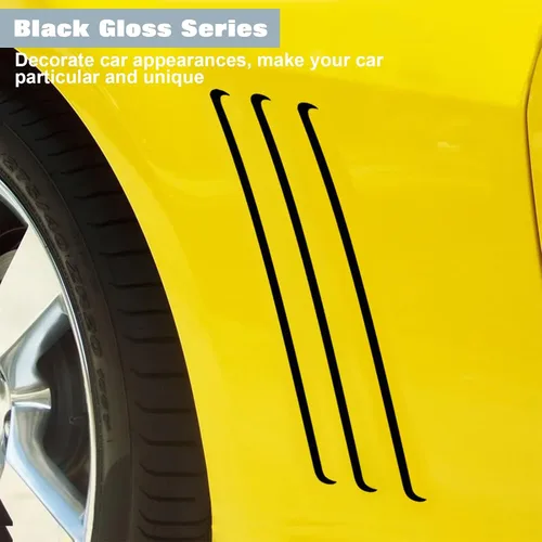 Vista 6 de x xotic tech 6 calcomanías de vinilo con incrustaciones de vinilo para carrocería L&R, compatible con Chevrolet Camaro SS RS LS 2010-2015