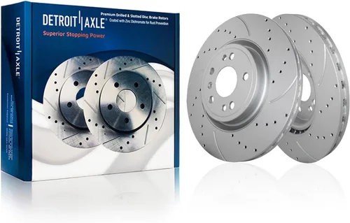 Vista 98 de Detroit Axle - Rotores de freno delantero para 04-13 Mazda 3 Rotores de frenos de disco 06-15 Mazda 5 Reemplazo: Rotor regular delantero de 11.81