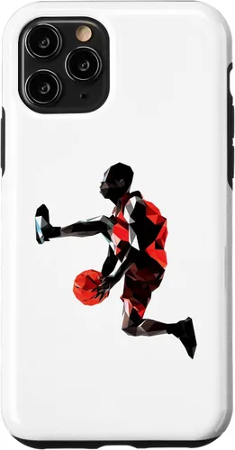 Vista 10 de Funda de baloncesto retro para iPhone 15 con diseño de jugador de baloncesto