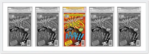 Vista 54 de Marco de cómic negro con alfombrilla negra para cómics de la Edad Dorada