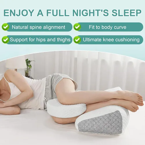 Vista 4 de ROYALAY Almohada ajustable para aliviar la ciática para dormir, almohada de espuma viscoelástica para piernas para dolor de cadera mientras duermes