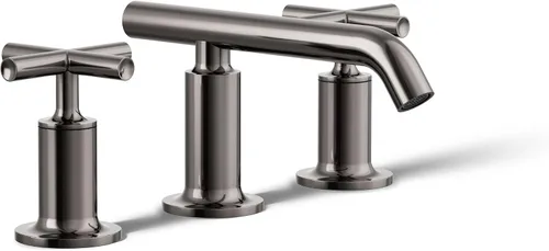 Vista 38 de KOHLER K-14408-4-AF Purist - Grifo para lavabo de baño, 3 agujeros, manijas de palanca alta generalizadas y boquilla de cuello de cisne alto, 1.2