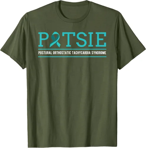 Vista 58 de POTS Dysautonomia Turquoise Ribbon Autonomic Dysfunction T-Shirt Asphalt Grey