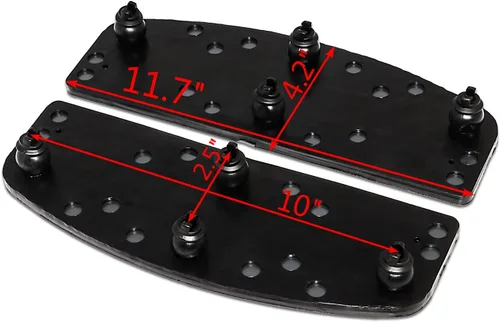 Vista 6 de Estriberas de goma para Harley Touring Softail Negro
