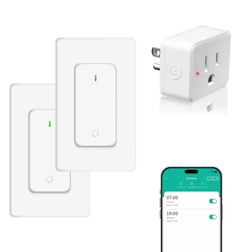 Vista 24 de NineLeaf - Enchufe de salida de control remoto, interruptor de luz de encendido y apagado inalámbrico desmontable 500FT Light Plug Decorator