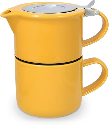 Vista 11 de FORLIFE Té para uno con infusor de 14 onzas, grafito negro