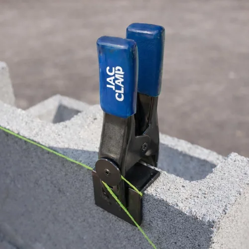 Vista 4 de Bon Jag Clamp Line Holder (par) – Abrazaderas de línea Mason de servicio pesado para ladrillo, bloque y valla – Control de cuerda vertical