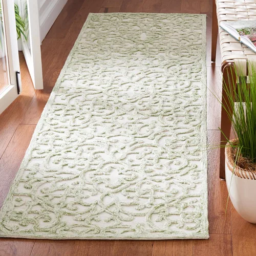 Vista 13 de SAFAVIEH Trace Collection - Alfombra decorativa de 2 x 3 pies, marrón y marfil, lana hecha a mano, ideal para zonas de alto tráfico en entrada, sala