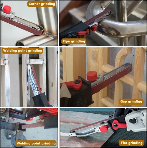 Vista 4 de Accesorios para lijadora de banda para amoladora angular, adaptador de lijadora de archivos de detalles, rosca US 5/8-11, adecuado para puntos
