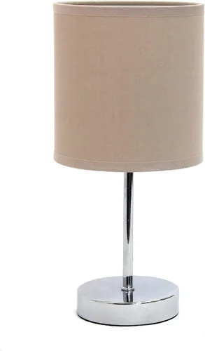 Vista 28 de Simple Designs LT2007-HPK-LB Lámpara de mesa básica cromada para sala de estar, mesita de noche, escritorio, encimera, rosa intenso, con bombilla