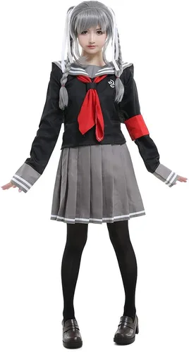 Vista 2 de Cosplayfm Peko Pekoyama Cosplay traje uniforme escolar