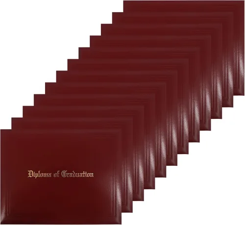 Vista 24 de GraduationMall Cubierta impresa para diploma para certificado 8.5 x 11 pulgadas, color negro, paquete de 1