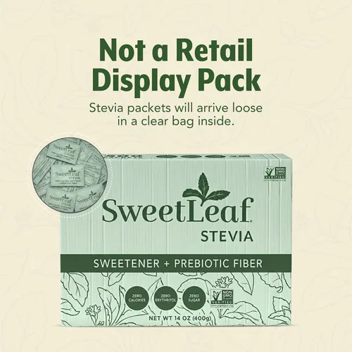 Vista 9 de SweetLeaf Edulcorante en polvo de stevia 500 paquetes (1 paquete) - Edulcorante sin calorías sin eritritol, extracto de hoja de stevia, sustituto
