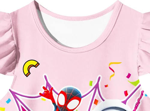 Vista 2 de NOTLY Disfraz de niña pequeña, vestidos de fantasía para niños, increíble ropa de juego con volantes, atuendo casual