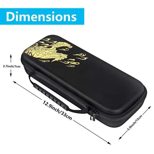Vista 7 de DEMOORY Hori Split Pad Pro Case, Carry Case for Hori Switch Split Pad Pro Controller, Portable Hard Shell Protective Travel Carrying Bag with