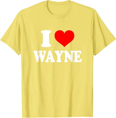 Vista 68 de Wayne - Camiseta I Heart Wayne - I Love Wayne, Negro, S