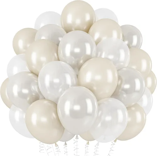 Vista 13 de Globos de color verde salvia marrón, paquete de 60 globos con estampado Verde Marrón Oro