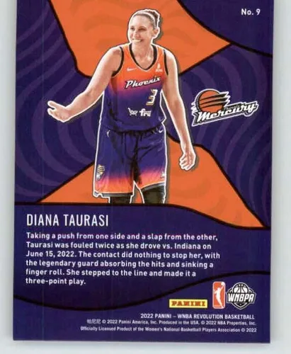Vista 2 de Panini WNBA Revolution Shock Wave #9 Diana Taurasi Phoenix Mercury - Tarjeta de baloncesto 2022