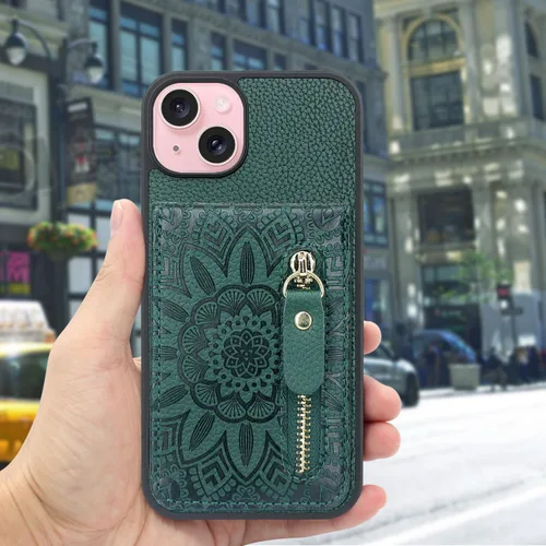 Vista 6 de Harryshell Funda compatible con iPhone 12 / iPhone 12 Pro con ranuras para tarjetas [capacidad para hasta 6 tarjetas] Función de atril, bolsillo