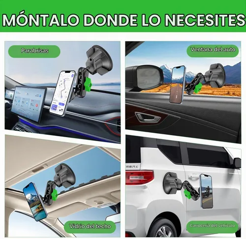 Vista 3 de psycat Chubby Grip - Soporte magnético para teléfono con ventosa para iPhone, Samsung, todos los teléfonos inteligentes, rotación de 360°, soporte