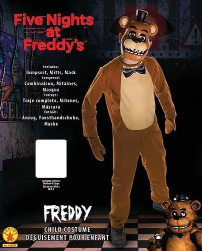 Vista 4 de Disfraz para niños Rubie's, Five Nights at Freddy's, disfraz de Freddy, L, Multicolor