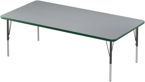 Vista 23 de Correll Mesa rectangular de actividades para el aula de 24 x 48 pulgadas, altura ajustable (19 a 29 pulgadas), parte superior de granito gris, borde