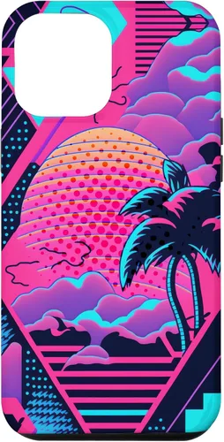 Vista 26 de iPhone 16 Retro Vaporwave Vibes - Funda para amantes de la nostalgia de la música de los años 90