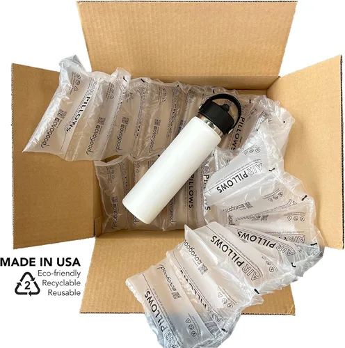 Vista 5 de AirPillows™ 5000 Premium Película de aire sin relleno 1 rollo (1650 pies), 5000 almohadas (4 x 8 en Ea) como papel de espuma de cacahuetes