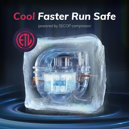Vista 5 de ICYGLEE Máquina comercial para hacer hielo, máquina de hielo independiente