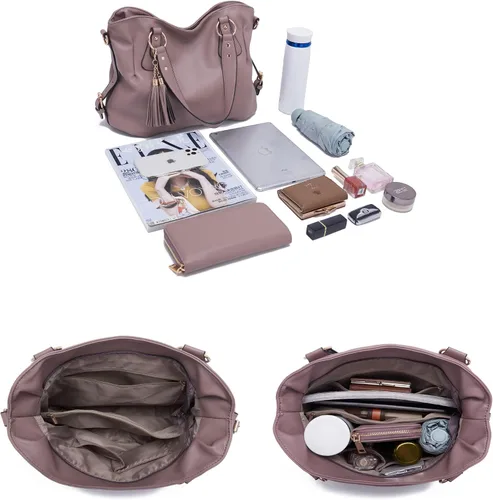 Vista 6 de Juego de carteras y carteras para mujer, bolso grande con cartera, 3