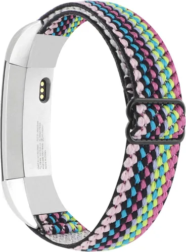 Vista 10 de Bandas elásticas ajustables compatibles con Fitbit Alta/Alta HR, correas deportivas de nailon elástico suave y transpirable de repuesto para mujeres