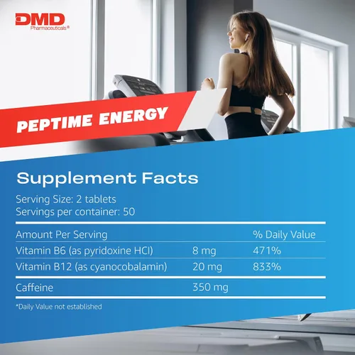 Vista 6 de Tabletas, píldoras de cafeína de vitamina B6 y B12, 350 mg de cafeína por porción, suplemento de rendimiento físico y enfoque, 100