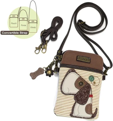 Vista 5 de Chala - Bolsa cruzada de piel sintética multicolor con correa ajustable para teléfono celular