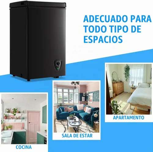 Vista 9 de WANAI - Congelador de pecho mini congelador profundo con capacidad compacta congeladores de congelación rápida para el hogar, oficina, dormitorio