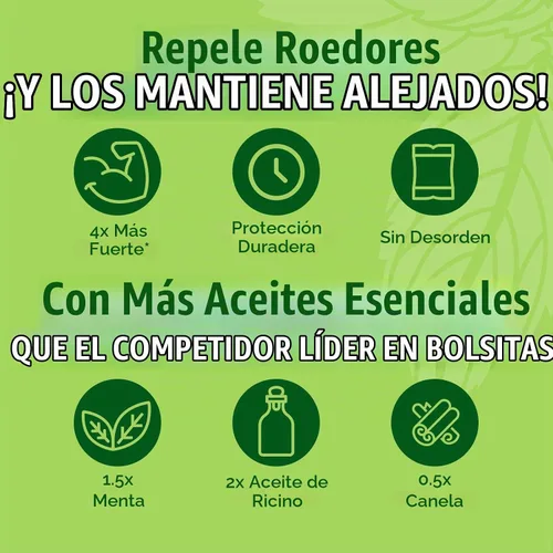 Vista 4 de Mighty Mint Bolsas repelentes de roedores con puntos de pegamento, 10