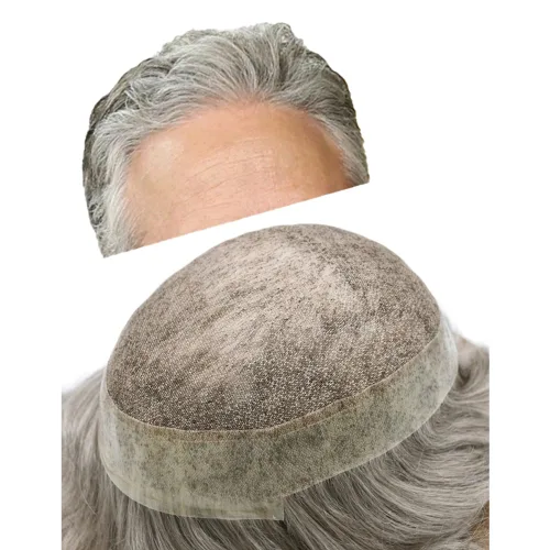 Vista 56 de Toupee For Men Real Human Hair Mens Toupee Hair Replacement System Swiss Lace Toupee For Men Natural Human Hair Piece Mens Toupee6*8"-90% density#2