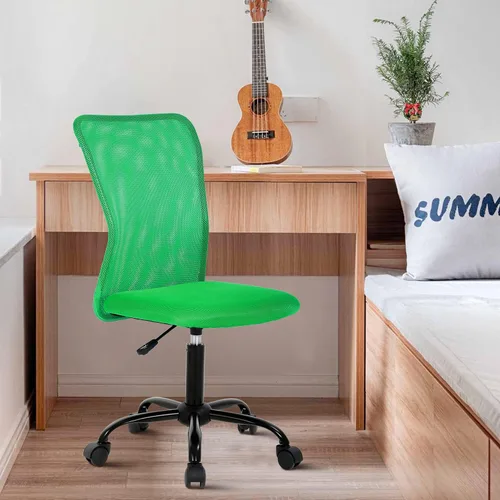 Vista 12 de BLKMTY Silla moderna de malla sin brazos de oficina, azul, altura ajustable, capacidad de 250 libras, certificado BIFMA