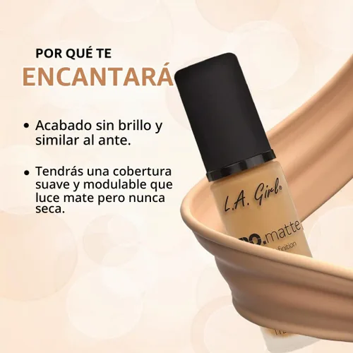 Vista 2 de L.A. Girl PRO.Matte Foundation, Sand GLM678 (Paquete de 2)