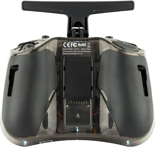 Vista 6 de Control remoto portátil de bolsillo RadioMaster Hall Gimbal EdgeTX con luz LED incorporada Modo 2 (Carbón, ELRS)