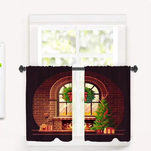 Vista 42 de Cortinas opacas de poliéster multicapa para ventanas de padre e hijo, 2 unidades, 26 x 24 pulgadas