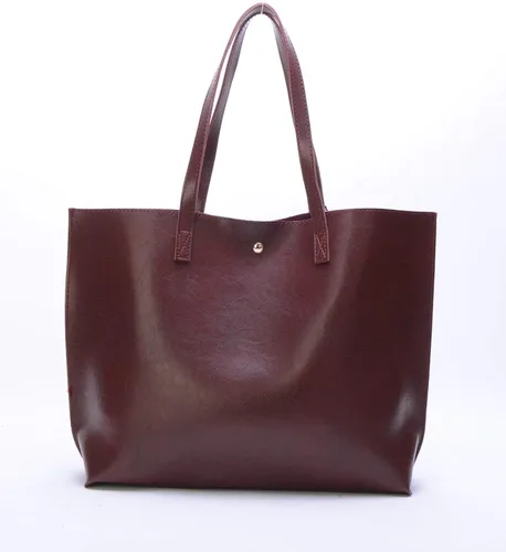 Vista 4 de Bolso con asas para hombro para mujer, de cuero sintético, con borla