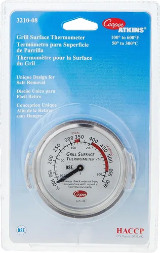 Vista 3 de Cooper-Atkins 3210-08-1-E termómetro de parrilla bimetal, rango de temperatura de 100 a 600 grados F