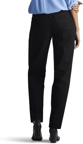 Vista 2 de Lee Jeans de pierna recta de algodón para mujer, ajuste relajado