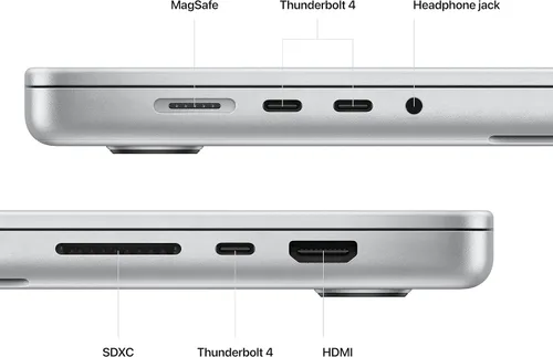 Vista 4 de Apple MacBook Pro 2023 con chip Apple M2 Max (16 pulgadas, 32 GB de RAM, almacenamiento SSD de 1 TB) (QWERTY en inglés), plateado (renovado)