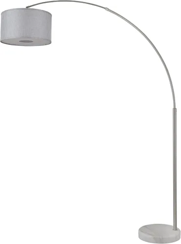 Vista 12 de SH Lighting - Lámpara de pie de arco ajustable de acero con base de mármol