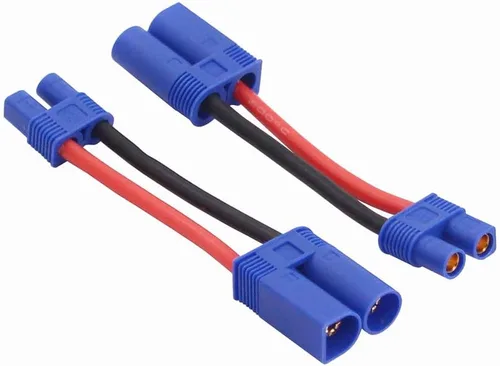 Vista 3 de 4pcs EC3 a EC5 macho hembra adaptador de conector RC con 14awg 2inch alambre (E38-4)